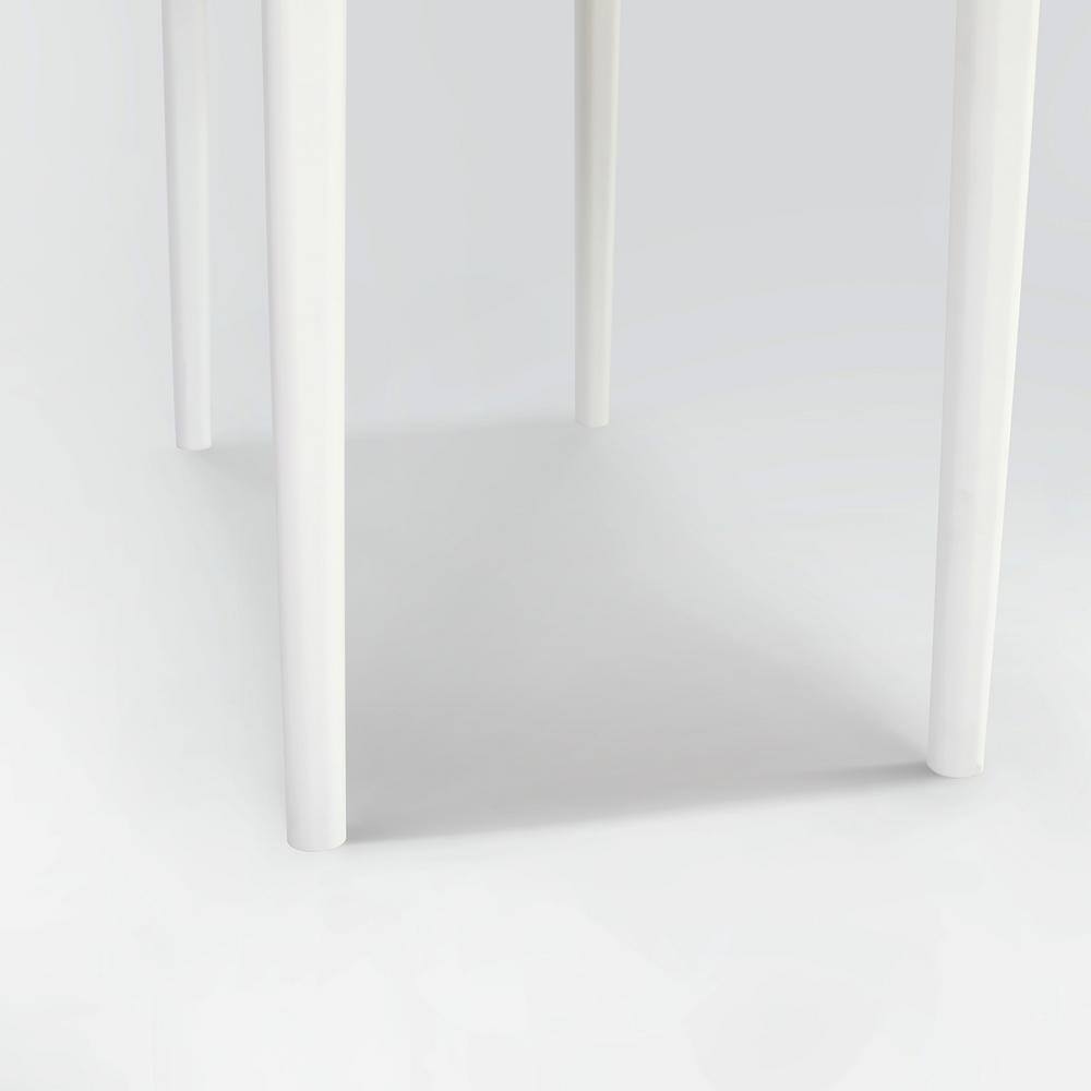 AndMakers Meno 36 in. White Standard Rectangle Marble Console Table with Drawers