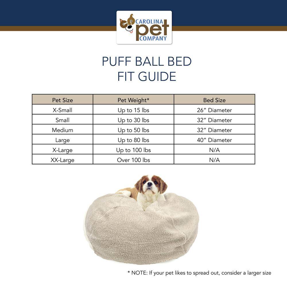 None Medium Sherpa Puff Ball