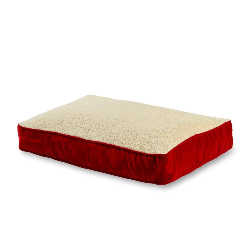 Happy Hounds Buster Large Crimson Sherpa Dog Bed