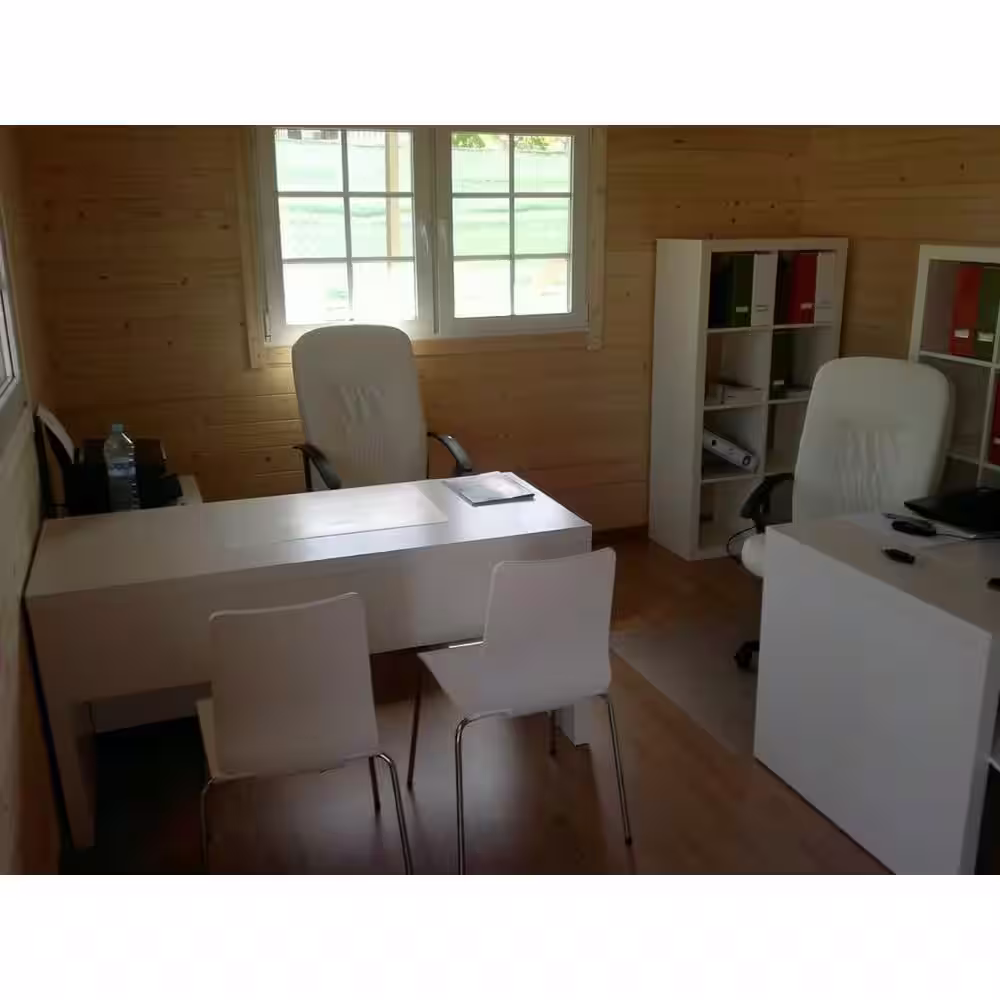 Hud-1 EZ Buildings 16 ft. W x 16 ft. D Cabin Kit with Solar Package D.I.Y Log