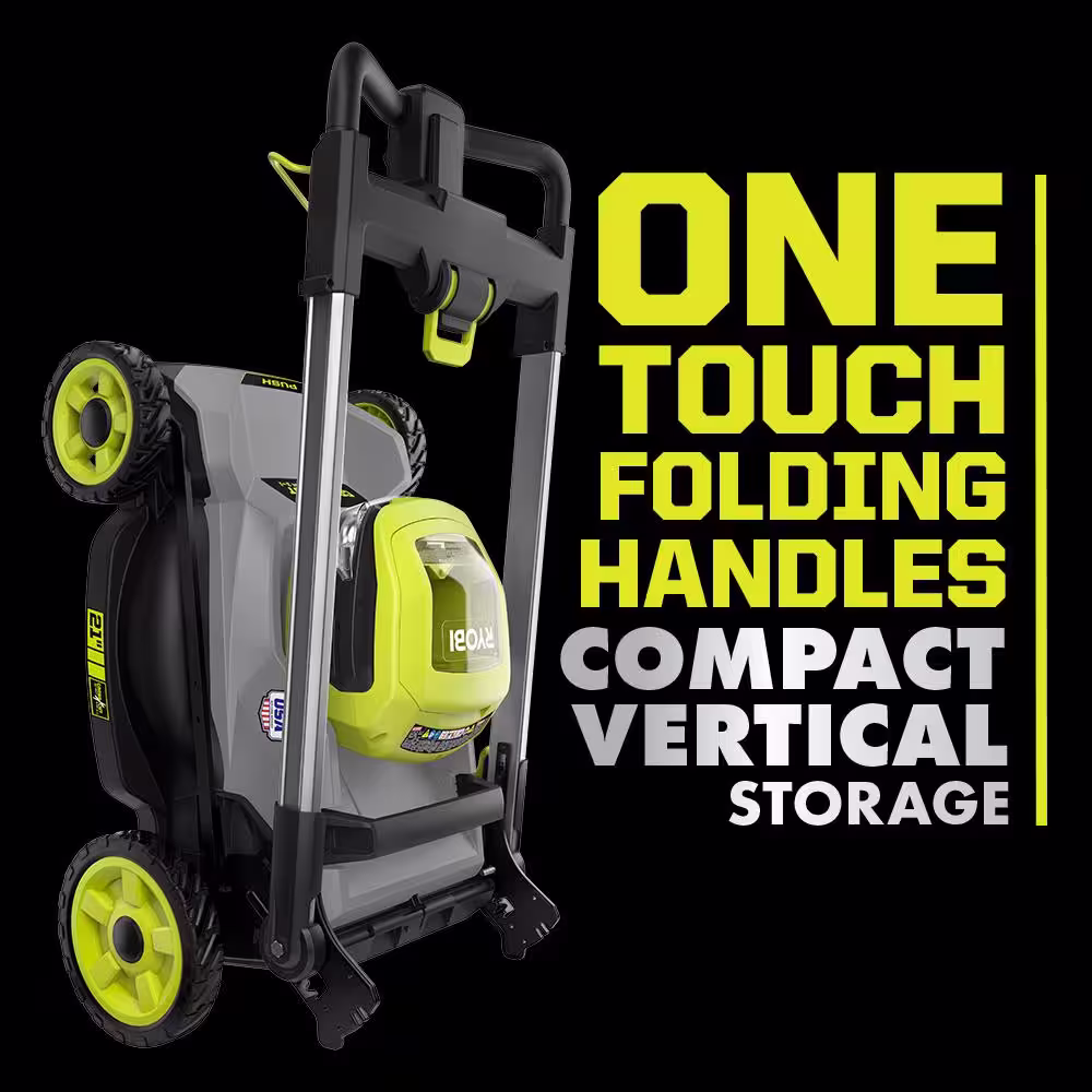 RYOBI 40V HP Brushless 21 in. Battery Walk Behind Multi-Blade Push Lawn Mower with 7.5 Ah Battery and Rapid Charger