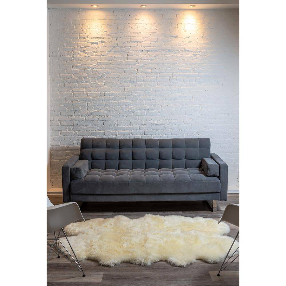 natural New Zealand Natural 4 ft. x 6 ft. Four Sheepskin Area Rug