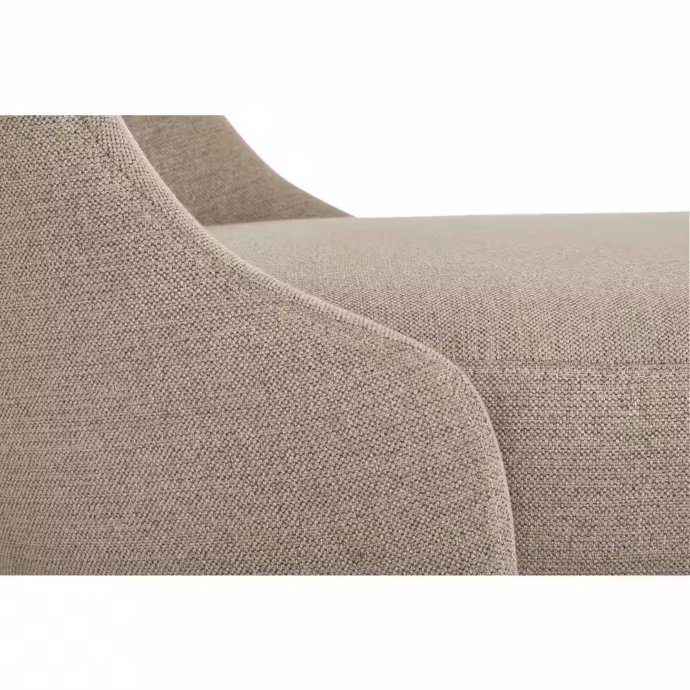 StyleWell Benfield Biscuit Beige Upholstered Dining Chair with Natural Wood Legs (Set of 2)