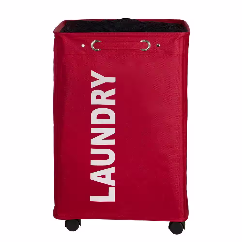 Wenko Quadro Red Laundry Bin