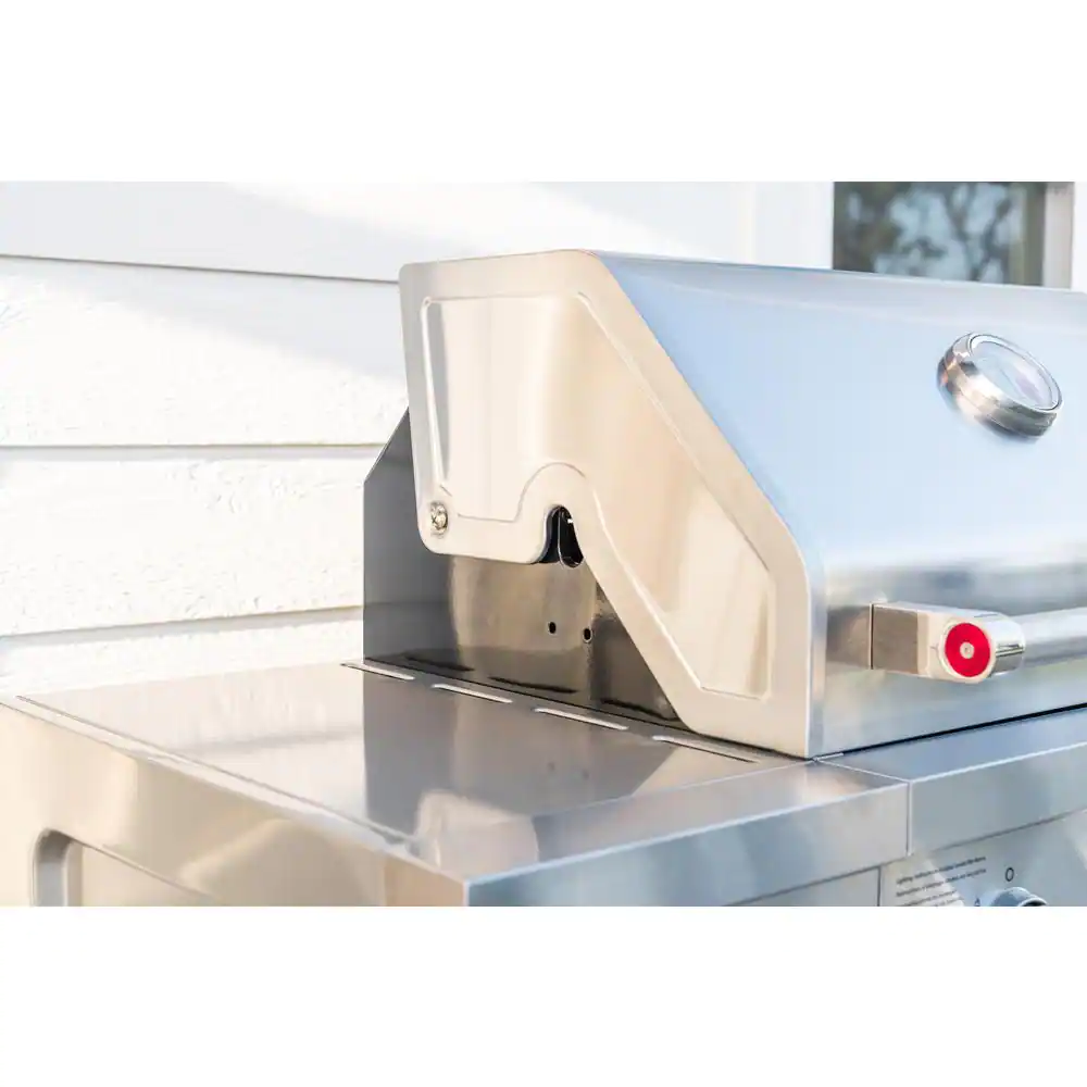 KitchenAid 3-Burner Propane Gas Grill in Stainless Steel with Ceramic Sear Side Burner