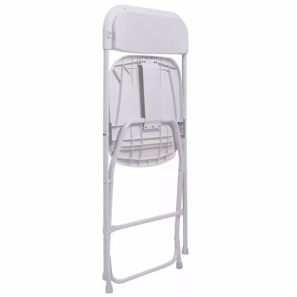 Tidoin White Plastic Folding Chairs(Set of 5)
