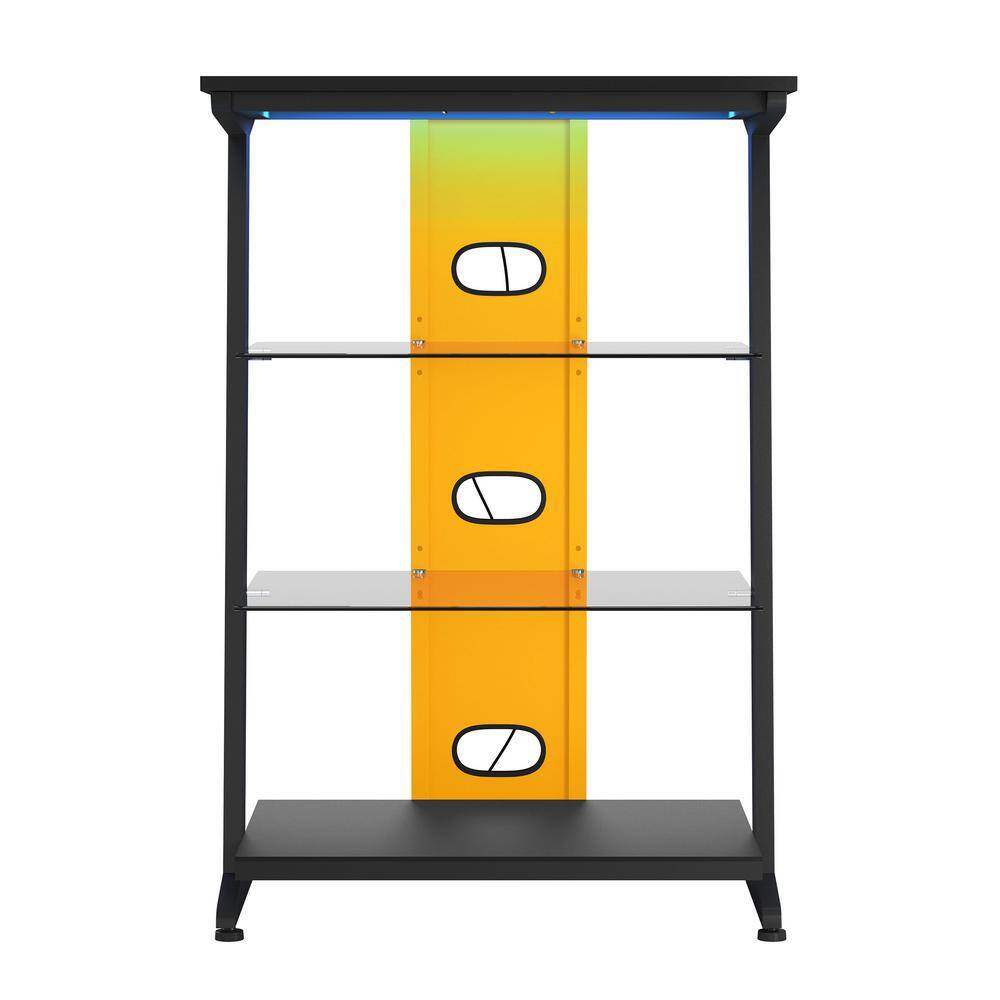 None Dardashti 15.75 in. Yellow Rectangle 4-Tier gaming Shelving Unit S1-21-Racing