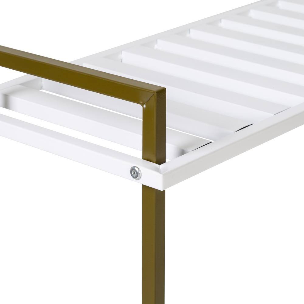 Honey-Can-Do 20 H 6-Pair White Steel Shoe Rack