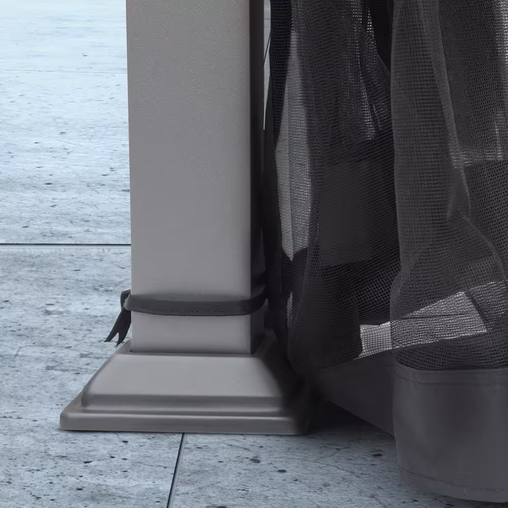 LAUREL CANYON 12 ft. x 12 ft. Polycarbonate Gazebo with Mosquito Netting (2-Tier)