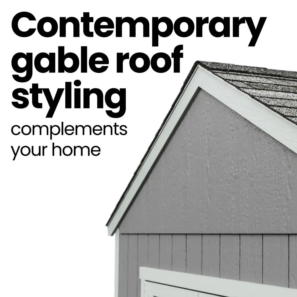 Handy Home Products Professionally Installed Rookwood 10 ft. x 16 ft. Backyard Wood Shed with Smartside- Onyx Black Shingles (160 sq. ft.)
