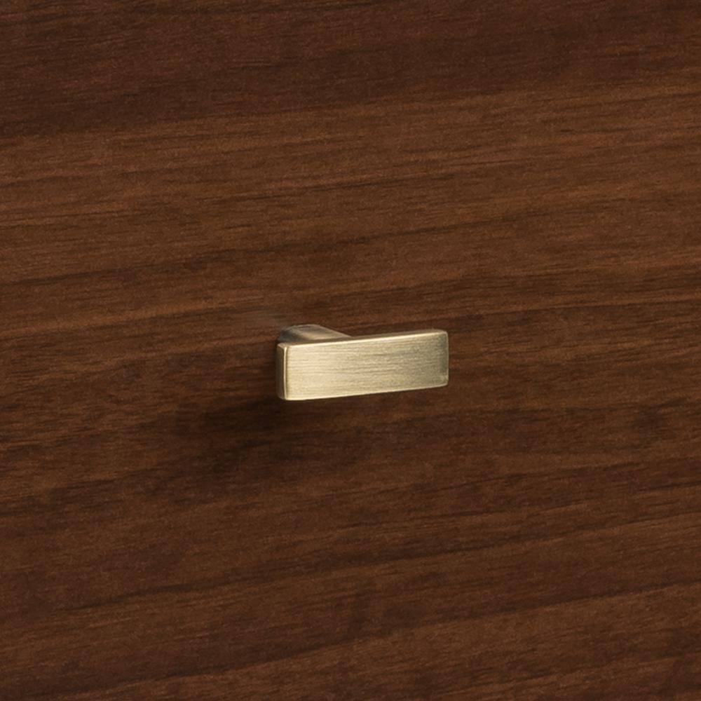 None Milo Mid Century Modern 2-Drawer Cherry Nightstand 25 in H x 24.75 in. W x 16 in. D