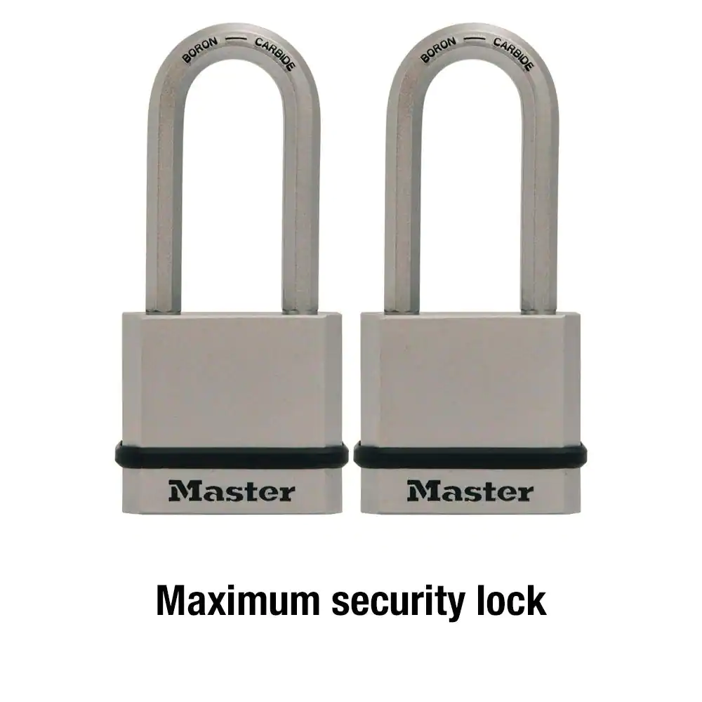 Master Lock Heavy Duty Outdoor Padlock with Key, 1-3/4 in. Wide, 2 Pack