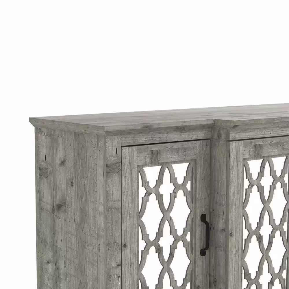 GALANO Heron 59.1 in. Composite Top Mexican Grey Wide Accent Sideboard