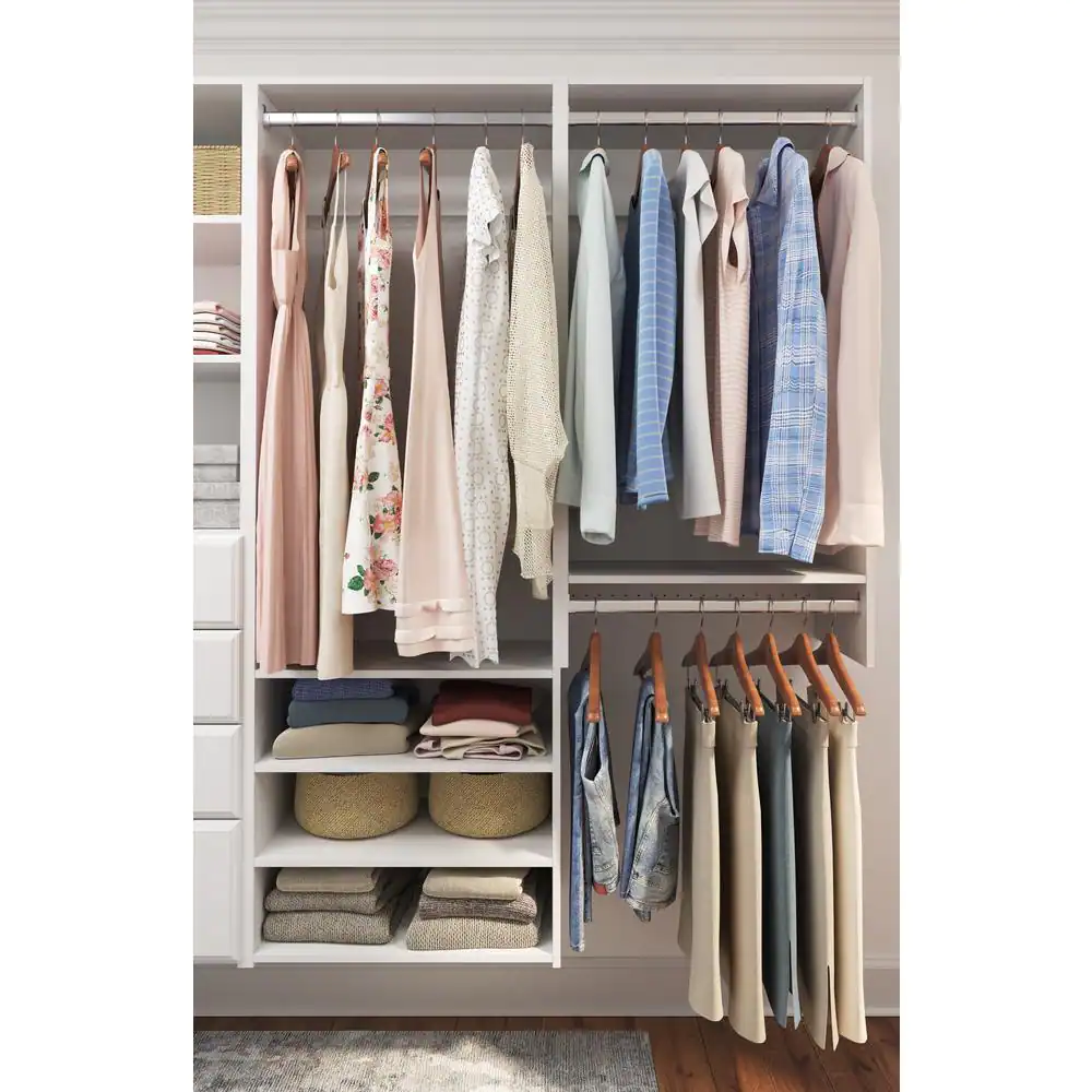 Closet Evolution Select 25 in. W Classic White Wood Closet Tower