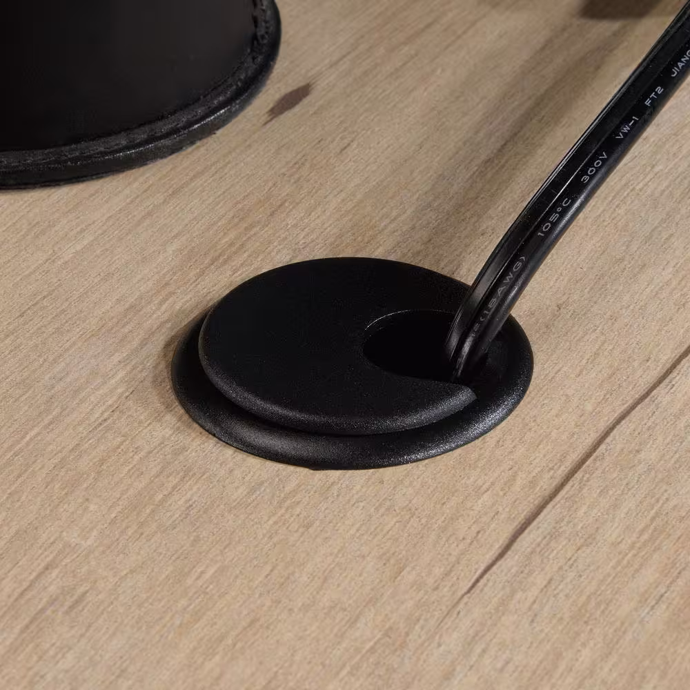 SAUDER Aspen Post 65.118 in. Prime Oak Engineered Wood L-Shaped Desk