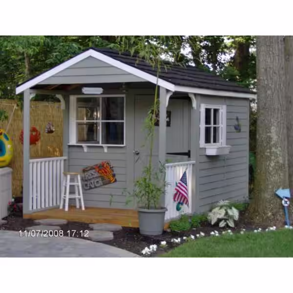 Cedarshed Clubhouse 8 ft. x 12 ft. Western Red Cedar Garden Shed