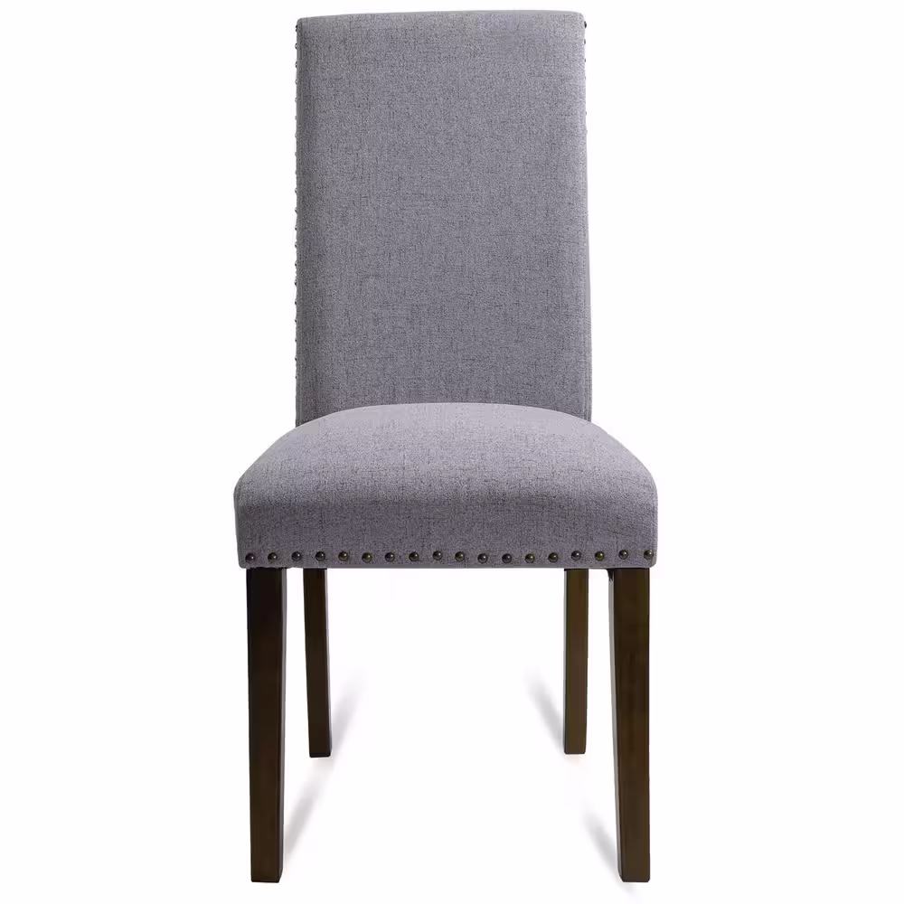 Harper & Bright Designs Light Grey Upholstered Dining Chairs (Set of 2)
