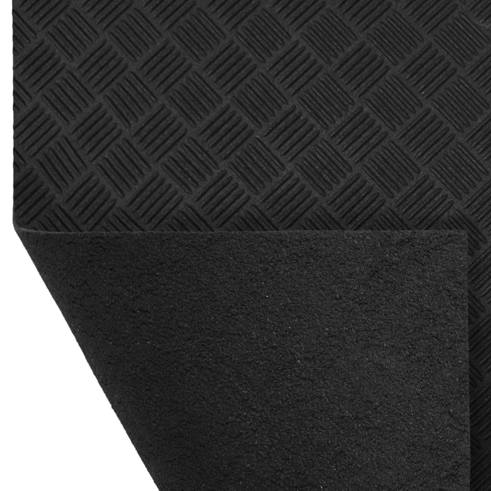 TrafficMaster Black 36 in. x 48 in. Rubber Deck Plate Mat