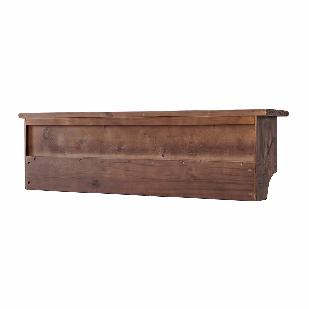 Alaterre Furniture Pomona 48 in. Metal and Reclaimed Wood Entryway Coat Hook with Storage Cubbies in Rustic Natural