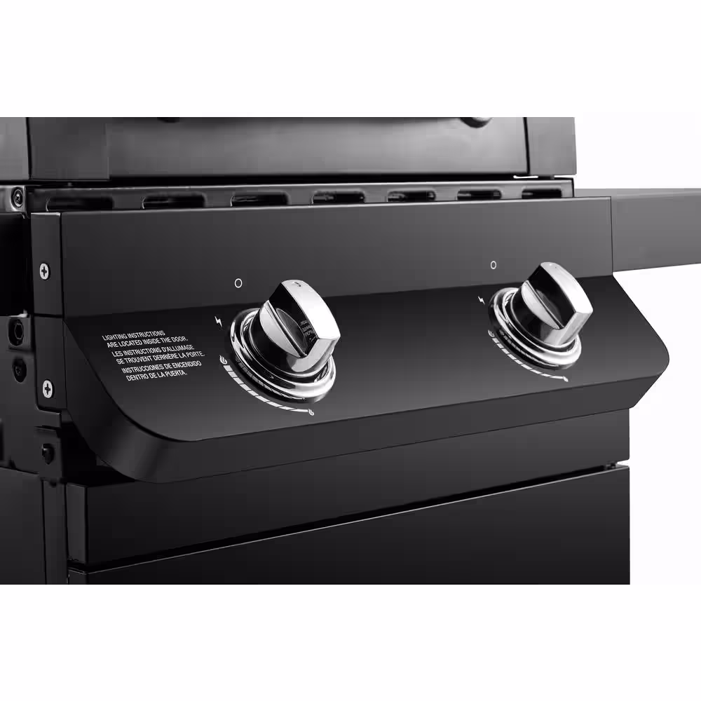 Dyna-Glo Premier 2-Burner Propane Gas Grill with Folding Side Tables in Black