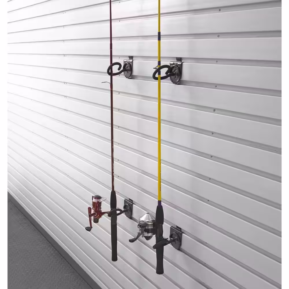 Gladiator Fishing Rod Holder Garage Hook for GearTrack or GearWall (2-Pack)