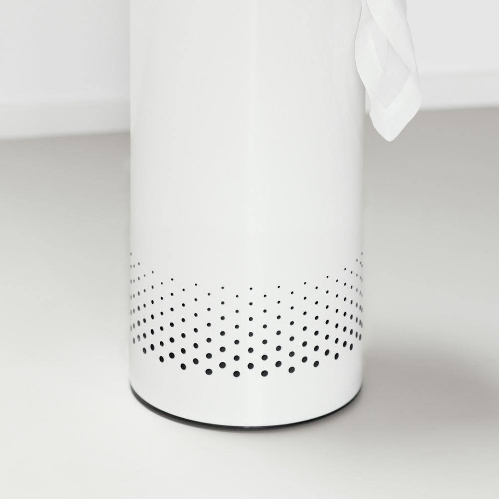 Brabantia 9.2 Gal. (35L) White Laundry Hamper with Gray Plastic Lid