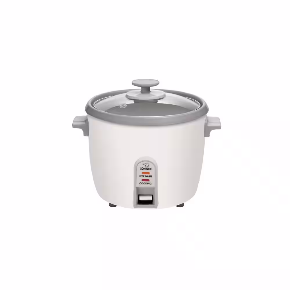 Zojirushi 6-Cup White Rice Cooker with Stainless Steel Steaming Tray
