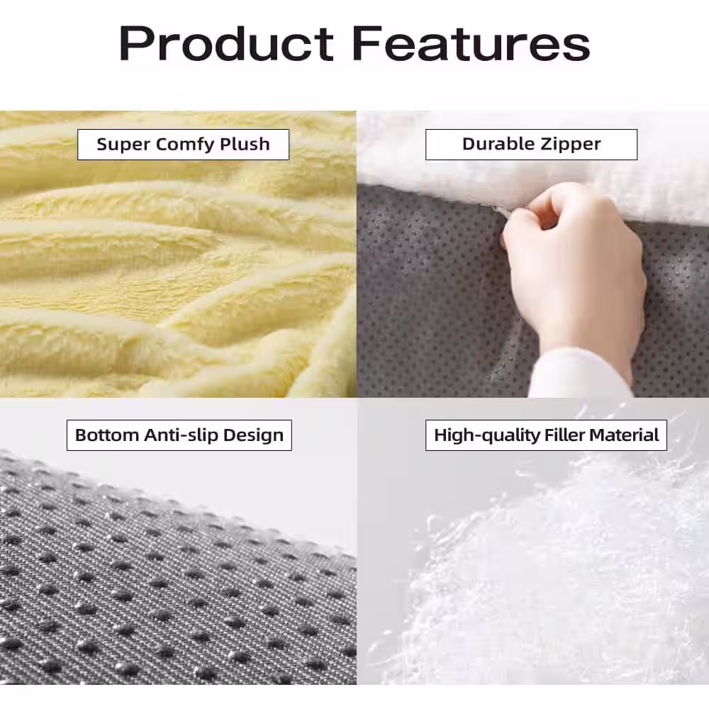 None 26 in. L x 14.56 in. W x 13 in. D Small Yellow Pet Couch Bed Washable Cat Beds Dogs Cats up to 25 lbs. Durable Dog Beds