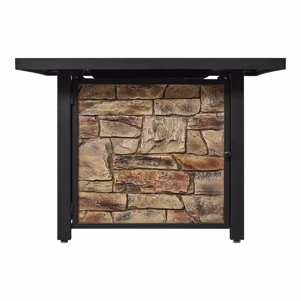 Hampton Bay 36 in. W x 25.2 in. H Square Fire Table with Porcelain Tile Tabletop