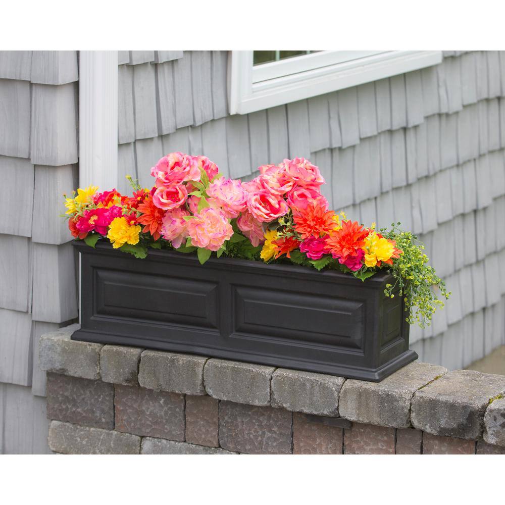 Good Ideas Savannah 36 in. Rectangular Planter Box - Black