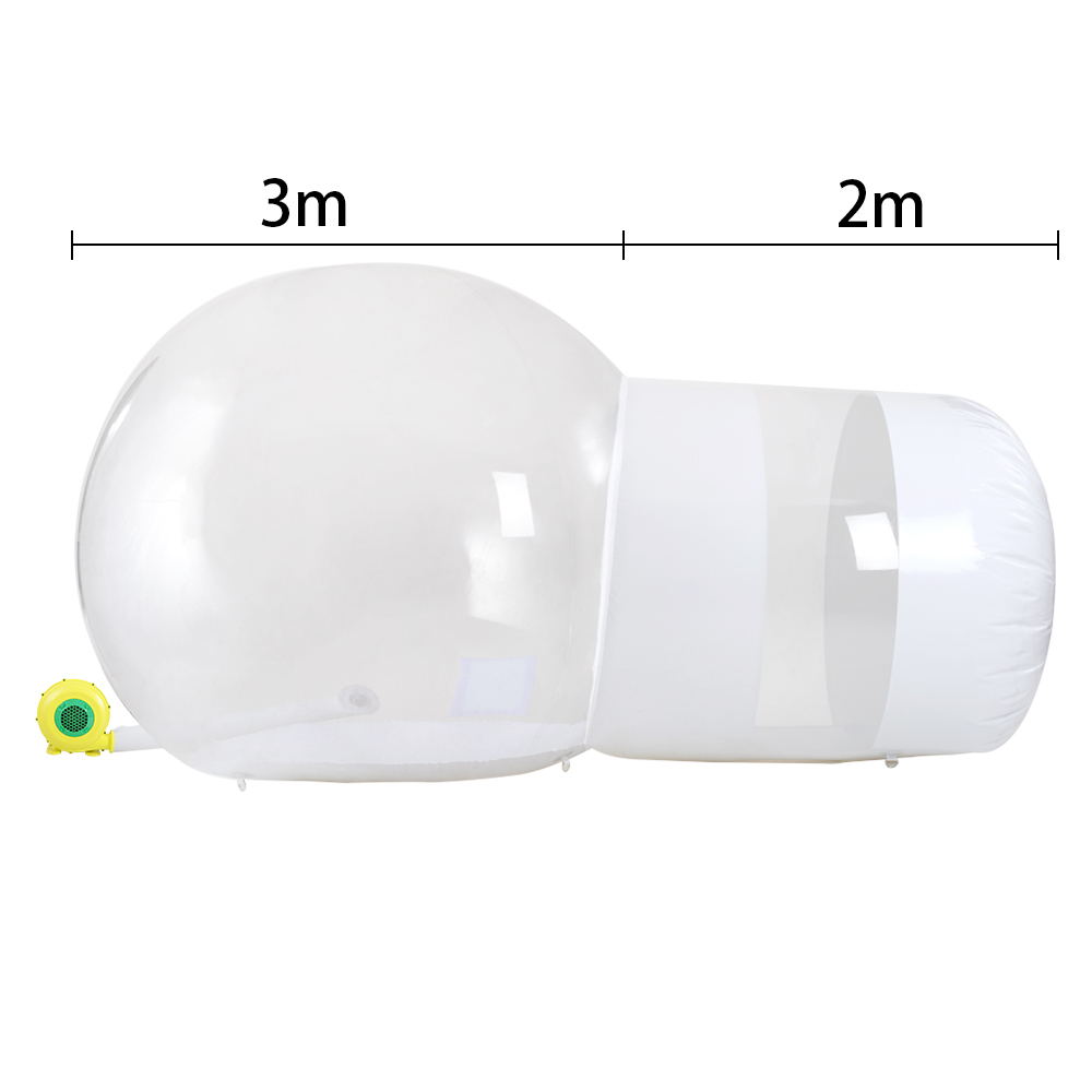 CNCEST Bubble Tent House Dome Outdoor Inflatable Bubble Tent Luxurious Single Tunnel Transparent Bubble Greenhouse Camping Tent with Blower 3 x 5m