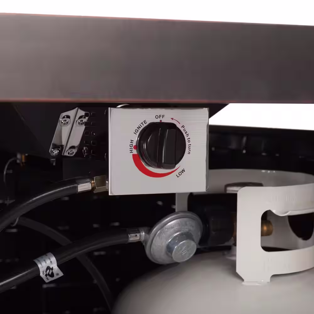 Fire Sense Armstrong 48 in. x 24 in. Rectangle Aluminum LPG Fire Pit Table in Antique Bronze