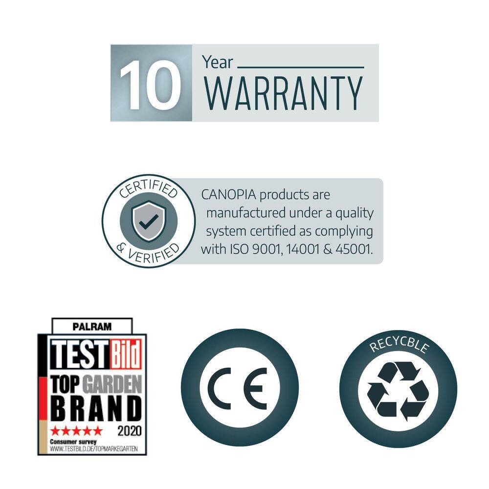 CANOPIA by PALRAM 13 ft. Series Patio Cover SideWall in White