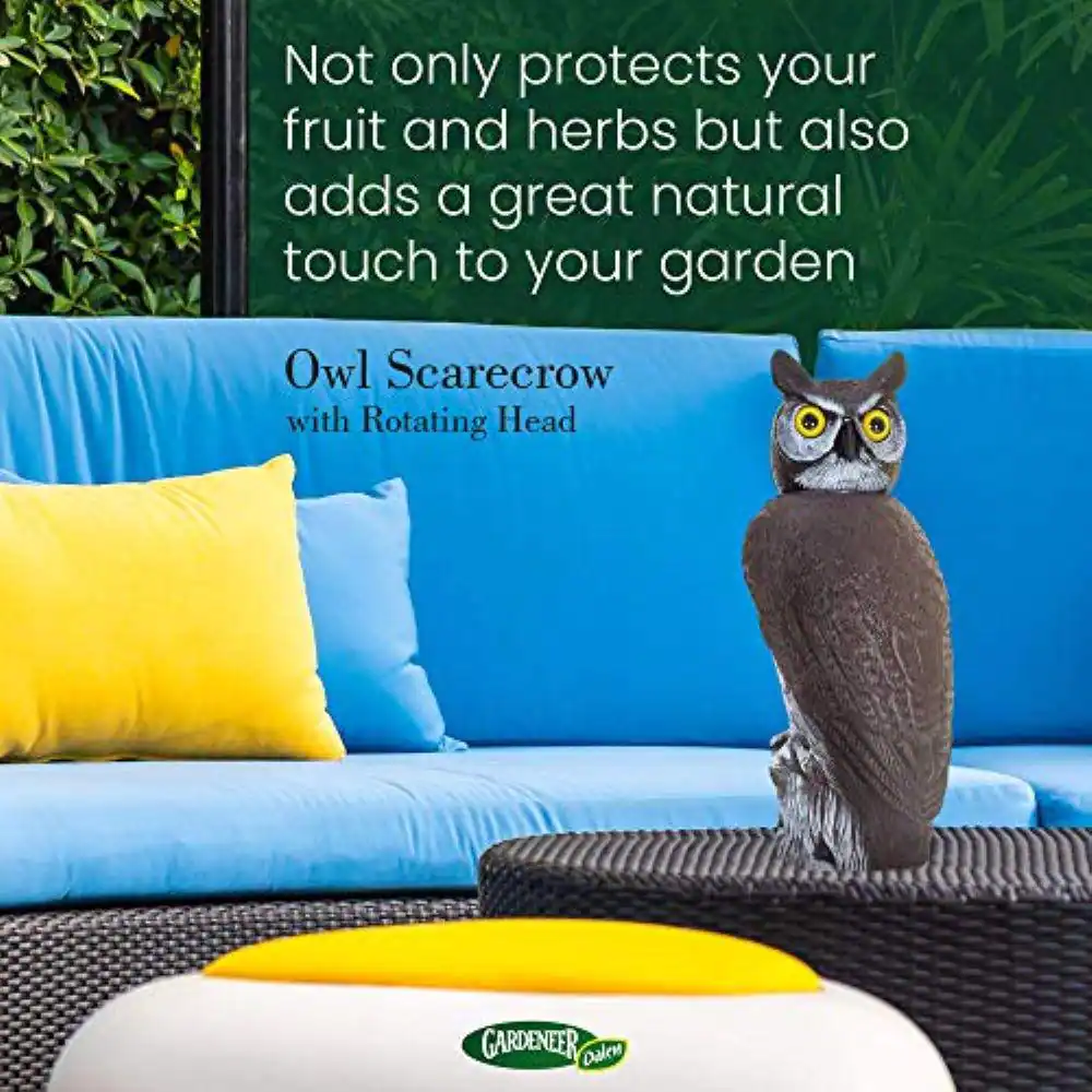 Dalen Natural Enemy Scarecrow Rotating-Head Owl