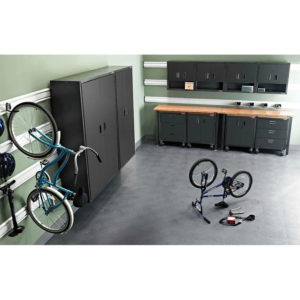 Gladiator Steel 2-Shelf Wall Mounted Garage Cabinet in White (28 in W x 28 in H x 12 in D)