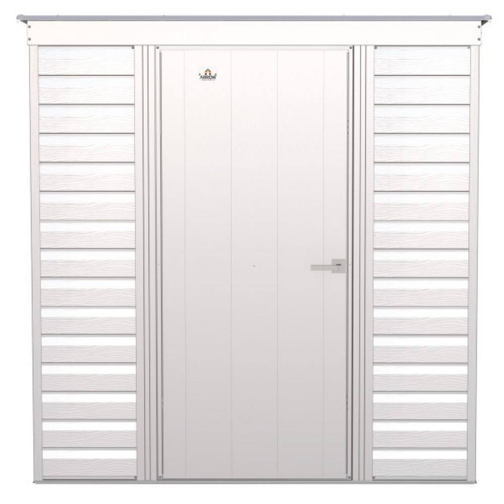 Arrow Select 6 ft. W x 4 ft. D Flute Grey Metal Shed 21 sq. ft.
