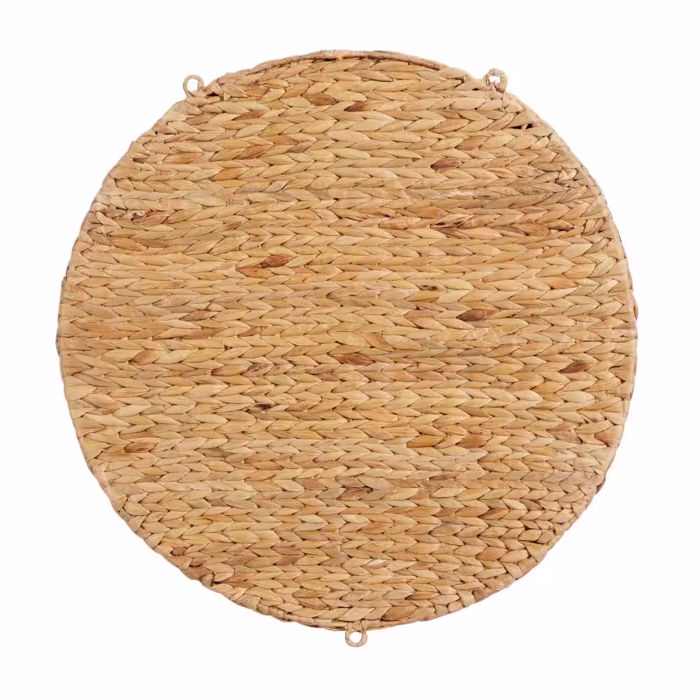 Litton Lane 14 in. x 32 in. White Wood Farmhouse Wall Shelf