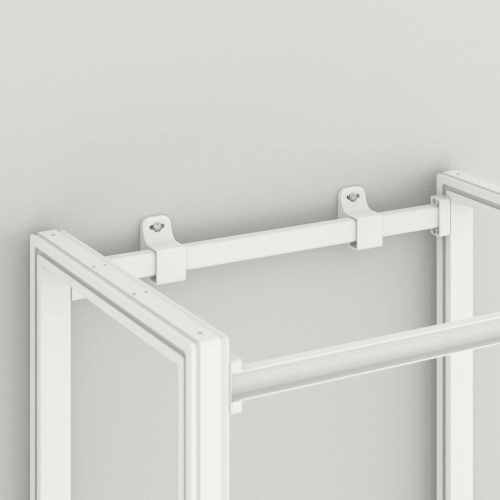 CLOSETS By LIBERTY 84 in. W White Adjustable Wood Closet System with 13-Shelves and 4-Rods