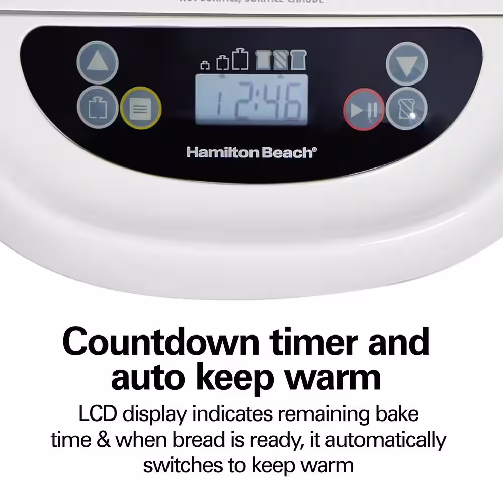 Hamilton Beach 2 lbs. Artisan Dough and Bread Maker with 14 Settings