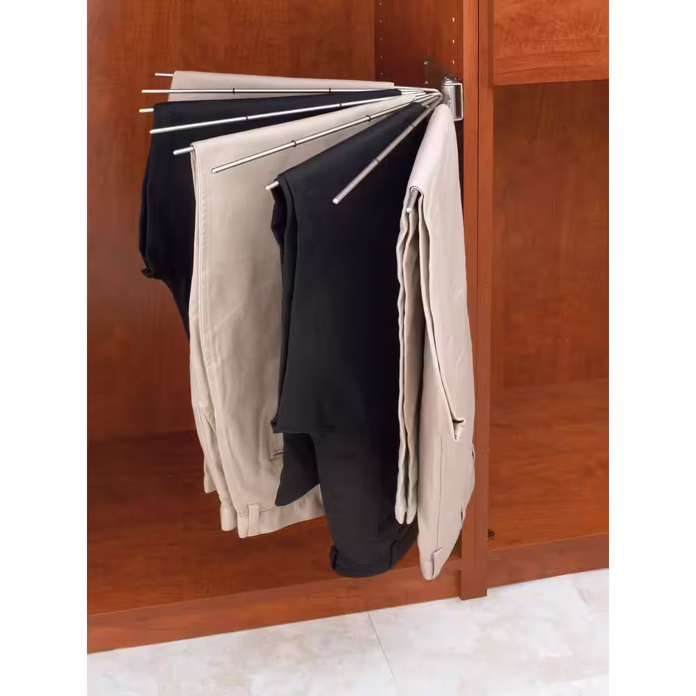 Rev-A-Shelf Chrome Steel Clothes Rack 16.13 in. W x 2.25 in. H