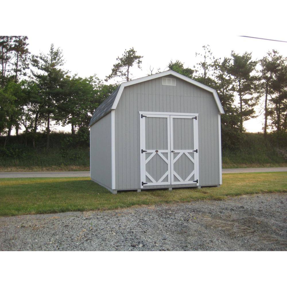 LITTLE COTTAGE CO. Classic Gambrel 8 ft. W x 12 ft. D Wood Shed Precut Kit with 6 ft. Sidewalls without Floor (96 sq. ft.)