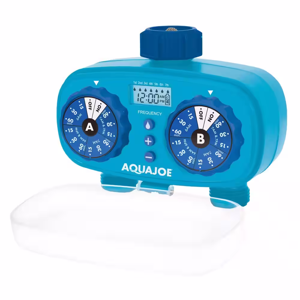 AQUA JOE 2-Zone Customizable Electronic Water Timer