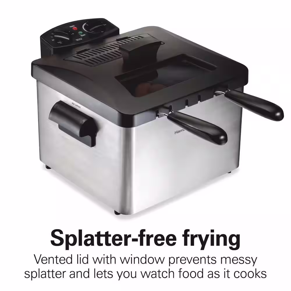 Hamilton Beach 3 Qt. Stainless Steel Professional-Style Deep Fryer