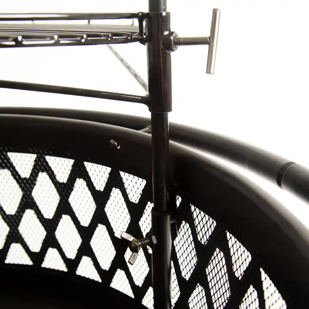 Hampton Bay Piedmont 30 in. Steel Fire Pit in Black with Poker