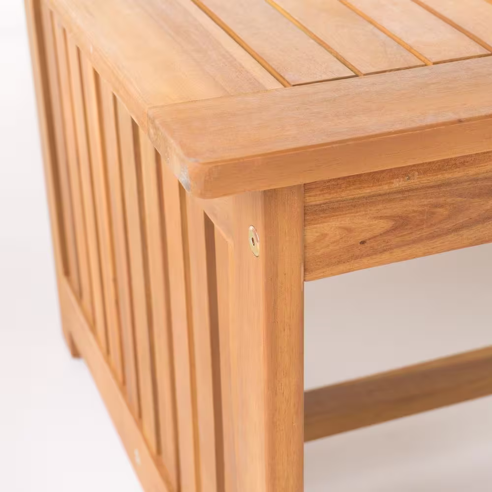 Noble House Carolina Brown 4-Piece Wood Patio Conversation Set with Beige Cushions