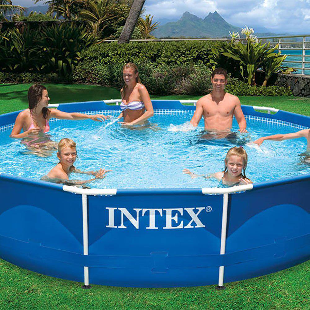 Intex 12 ft. Round 30 in. Metal Frame Pool Set
