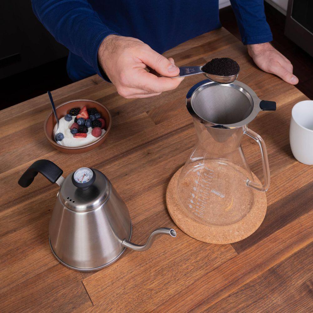 The London Sip London Sip 5-Cup Stainless Steel Pour Over Set