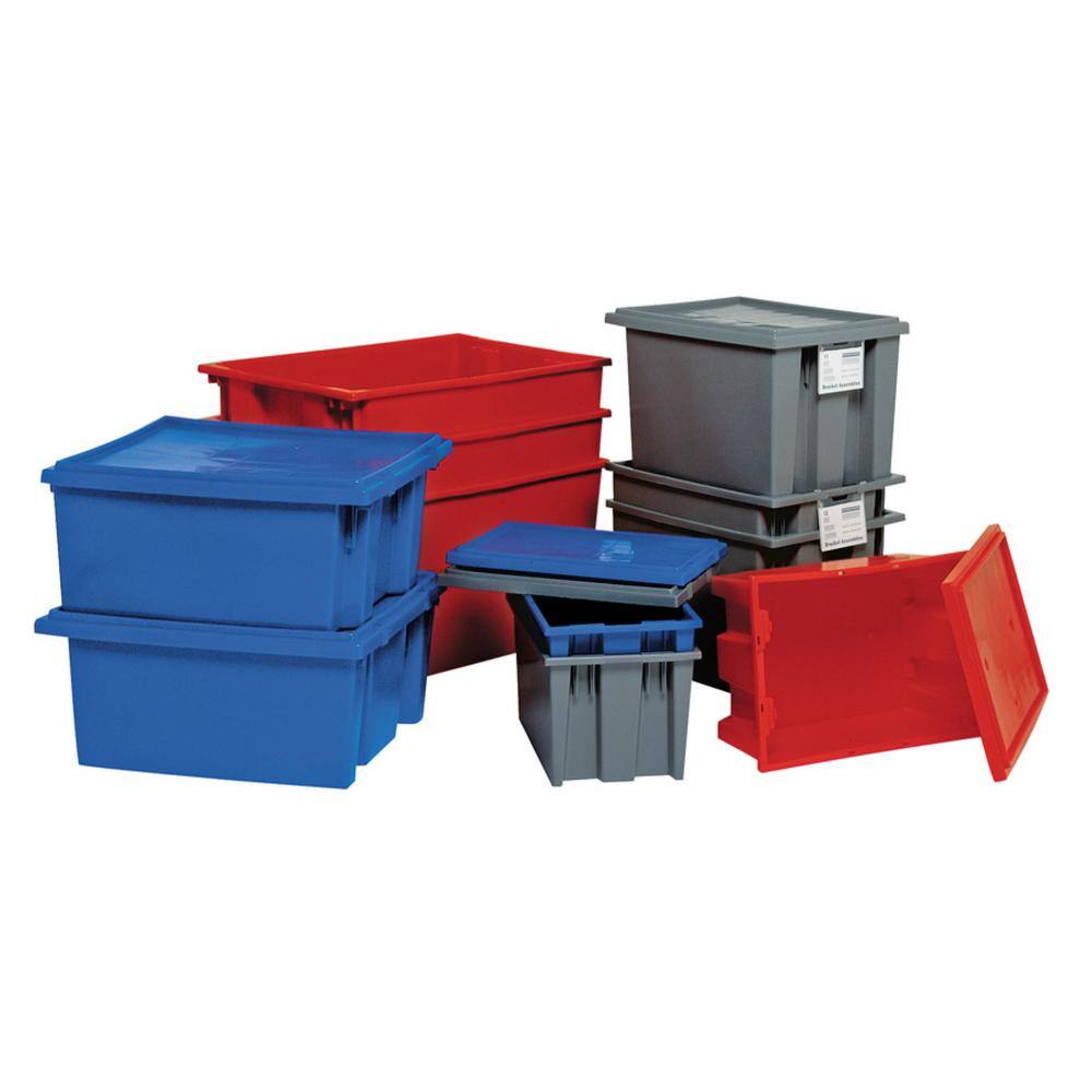 QUANTUM STORAGE SYSTEMS Quantum Genuine 6 Gal. Stack and Nest Tote in Red (6-Pack)