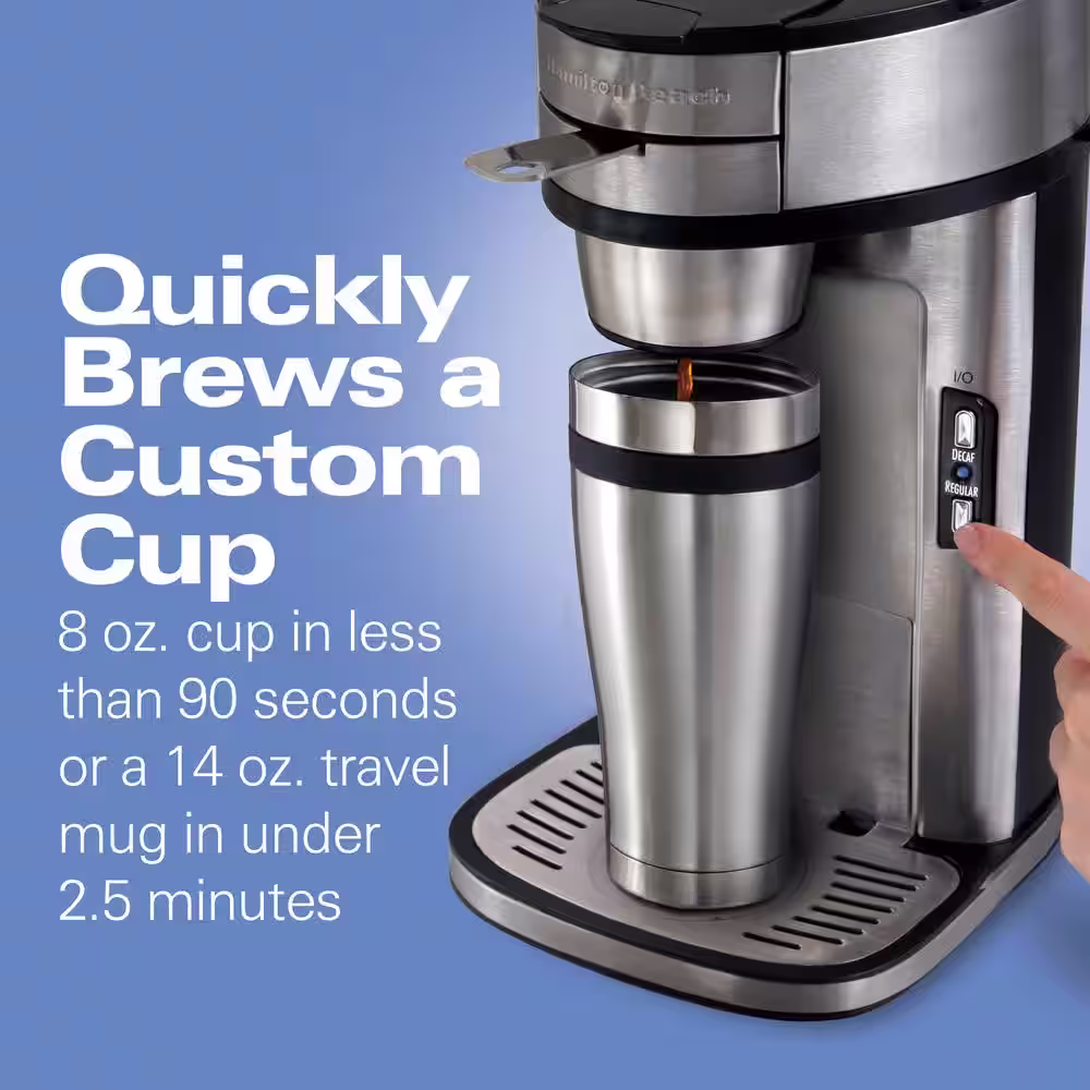 Hamilton Beach The Scoop 1. 75-Cup Stainless Steel Coffee Maker