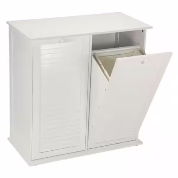 HOUSEHOLD ESSENTIALS Tilt Out Cabinet Sorter, Shutter, White